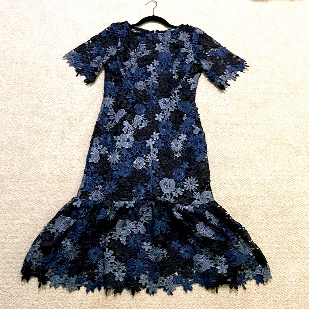 Crochet flower midi dress by Eva Franco from Anthropologie.